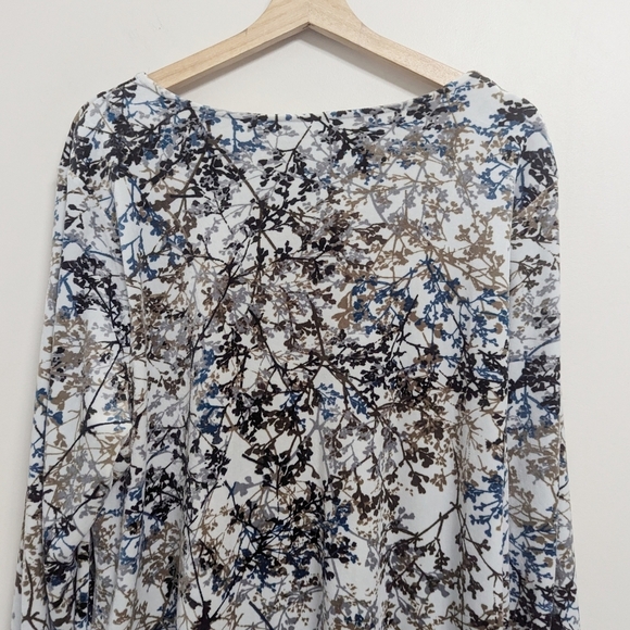 J.Jill Velour Branch Print Tunic Comfort Comfy Multi-color - Picture 8 of 13